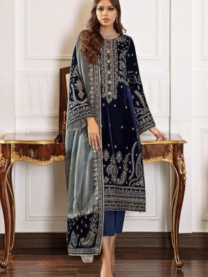 Baroque Full Embroidered With Sequence Unstitched 3PC 1