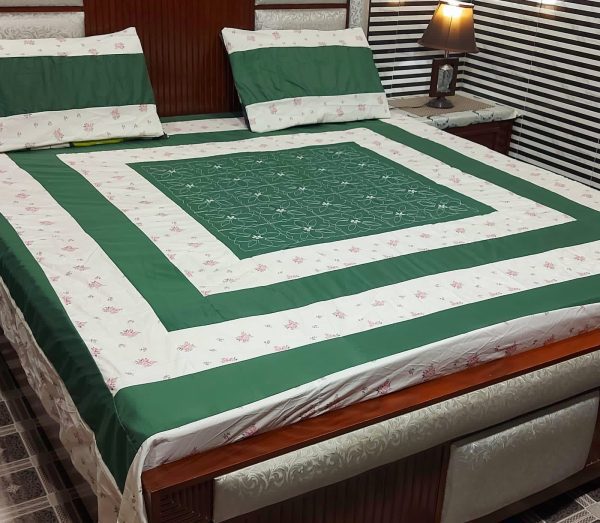 Embroidered Patch Work King Size BedSheets 20