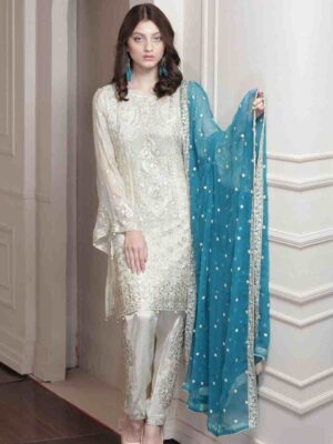 Maryam's Chiffon Embroidered Suit Unstitched 3 Piece