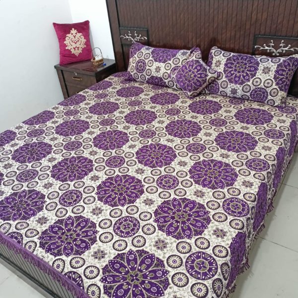 New Design 4 PC Set Velvet Jacquard Bed Sheet